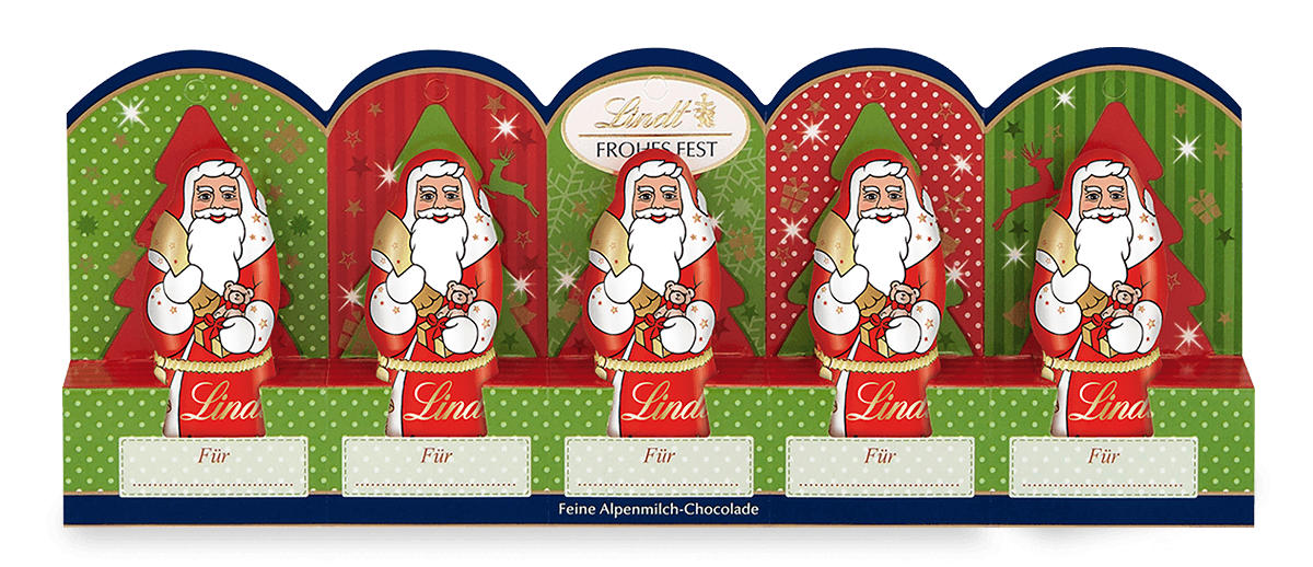 Lindt Mini-Weihnachtsmänner Vollmilch perforiert 50g
