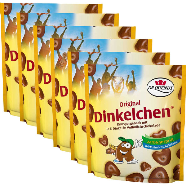 6 x 85g  Dr. Quendt Original Dinkelchen Vollmilch Knuspergebäck 32% Dinkel