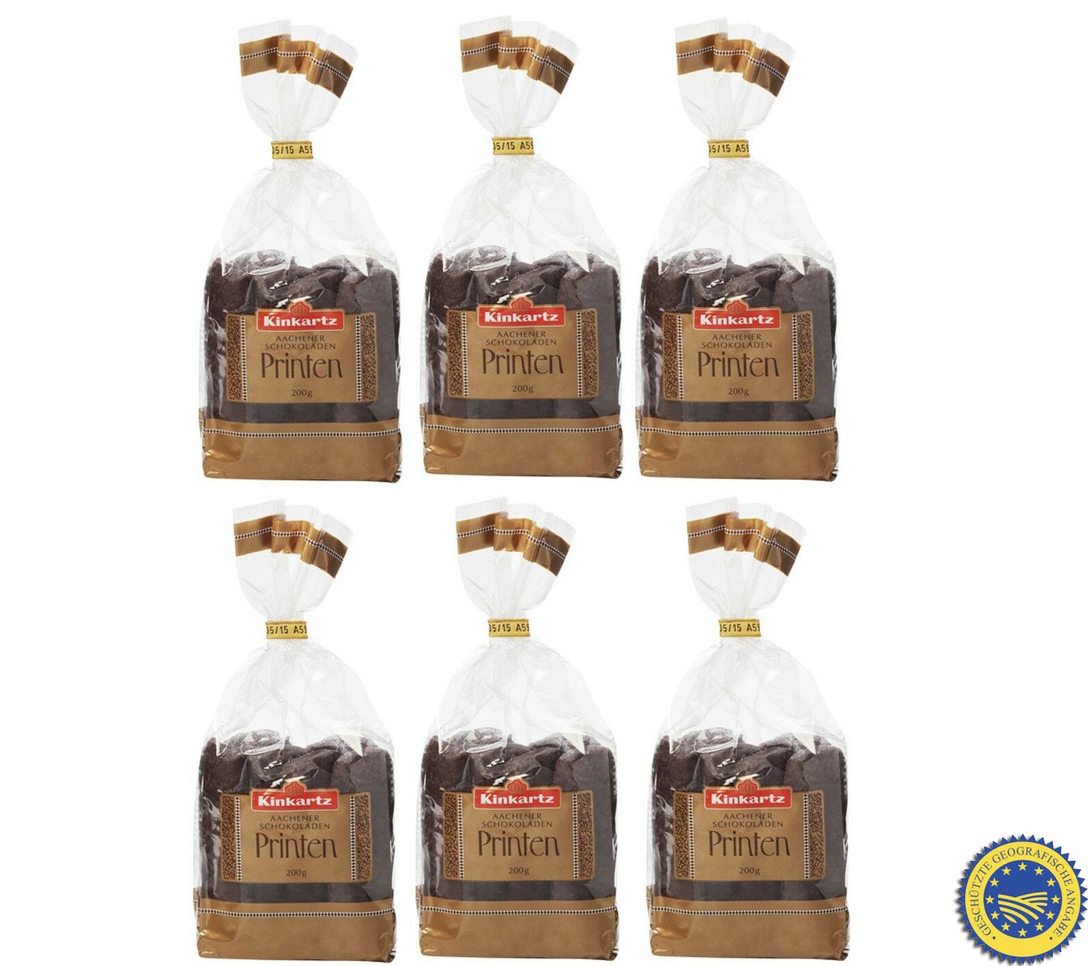 6x KINKARTZ 200g Aachener Schokoladen Weich Printen Zartbitter Schokoprinten |  ggA verifiziert 30/04/2026