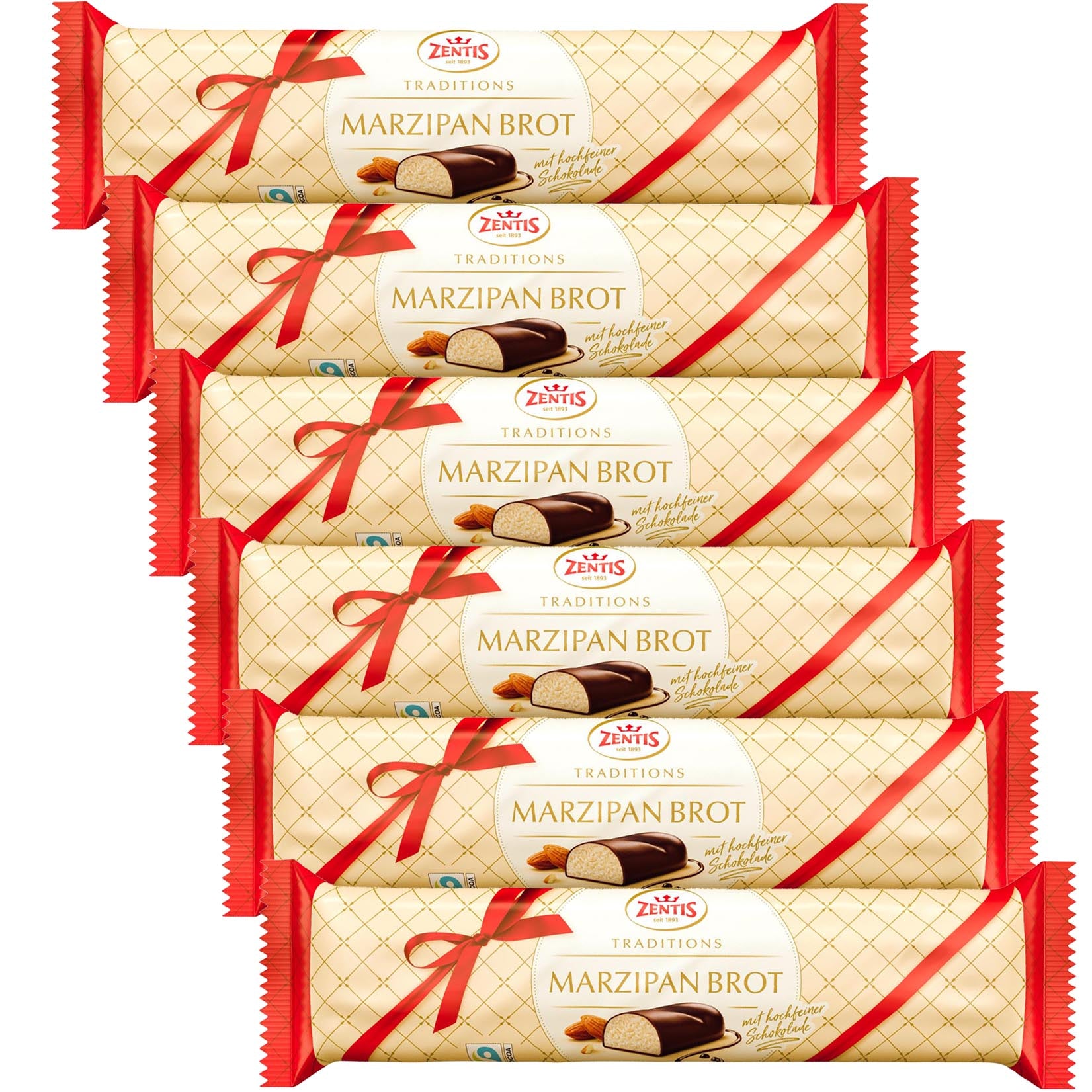 6x500g Zentis Marzipan Brot Marzipan Barren  MHD: 30/08/2026