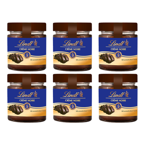 6x 220g Lindt Creme Noir Brotaufstrich
