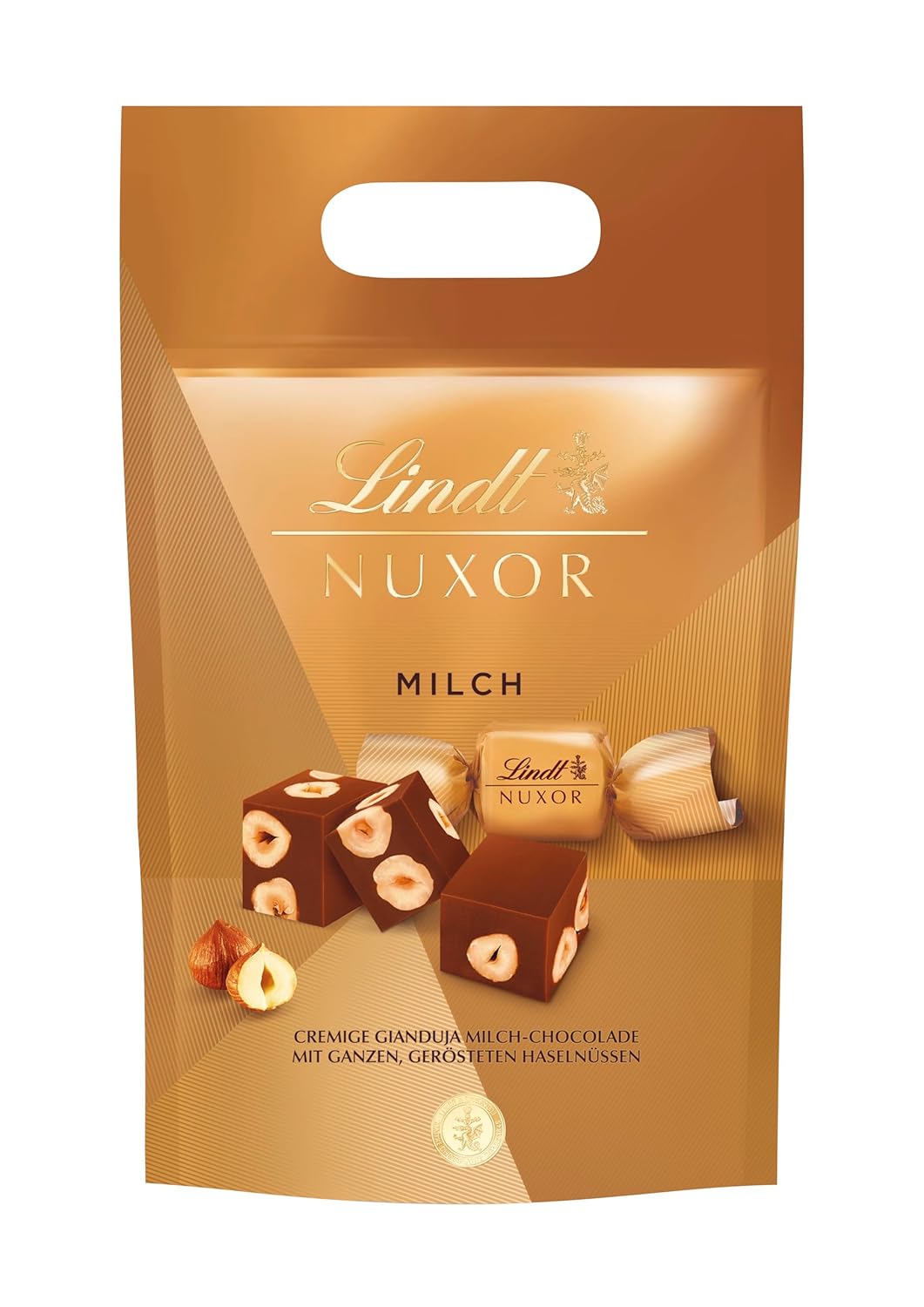 Lindt NUXOR  Milch  20% ganze Haselnuss Piemonte 700g im Beutel
