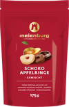 Meienburg Schoko Apfelringe | Vollmilch und Zartbitter und weißer Schokolade | 175g Beutel