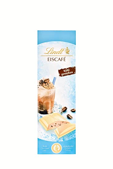Lindt Schokolade Eiscafé 100 g Tafel Weiße Schokolade mit aromatischer Eiscafé-Créme-Füllung | Kühl genießen | Schokoladentafel | Schokoladengeschenk