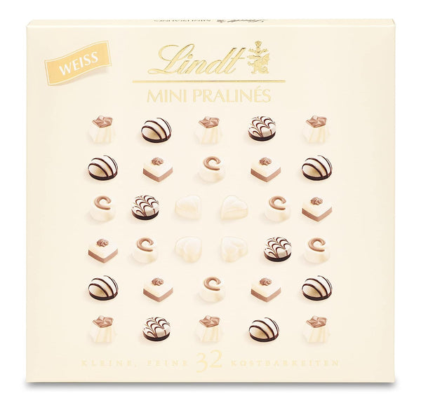 Weiße Mini Pralines Lindt | 163g Schachtel | weiße Schokolade | 32 Kostbarkeiten