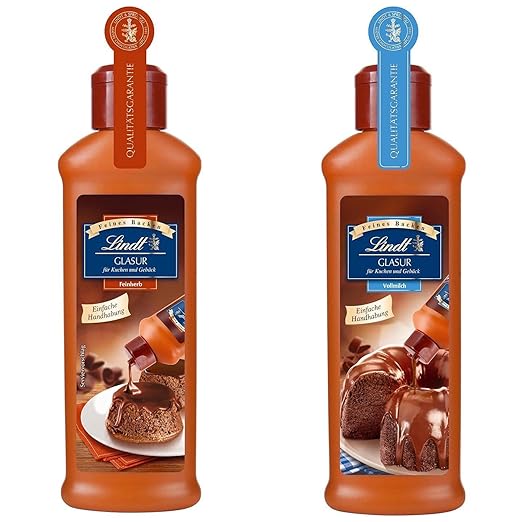 Lindt Glasur Milch und Feinherb 200g (2x200g )