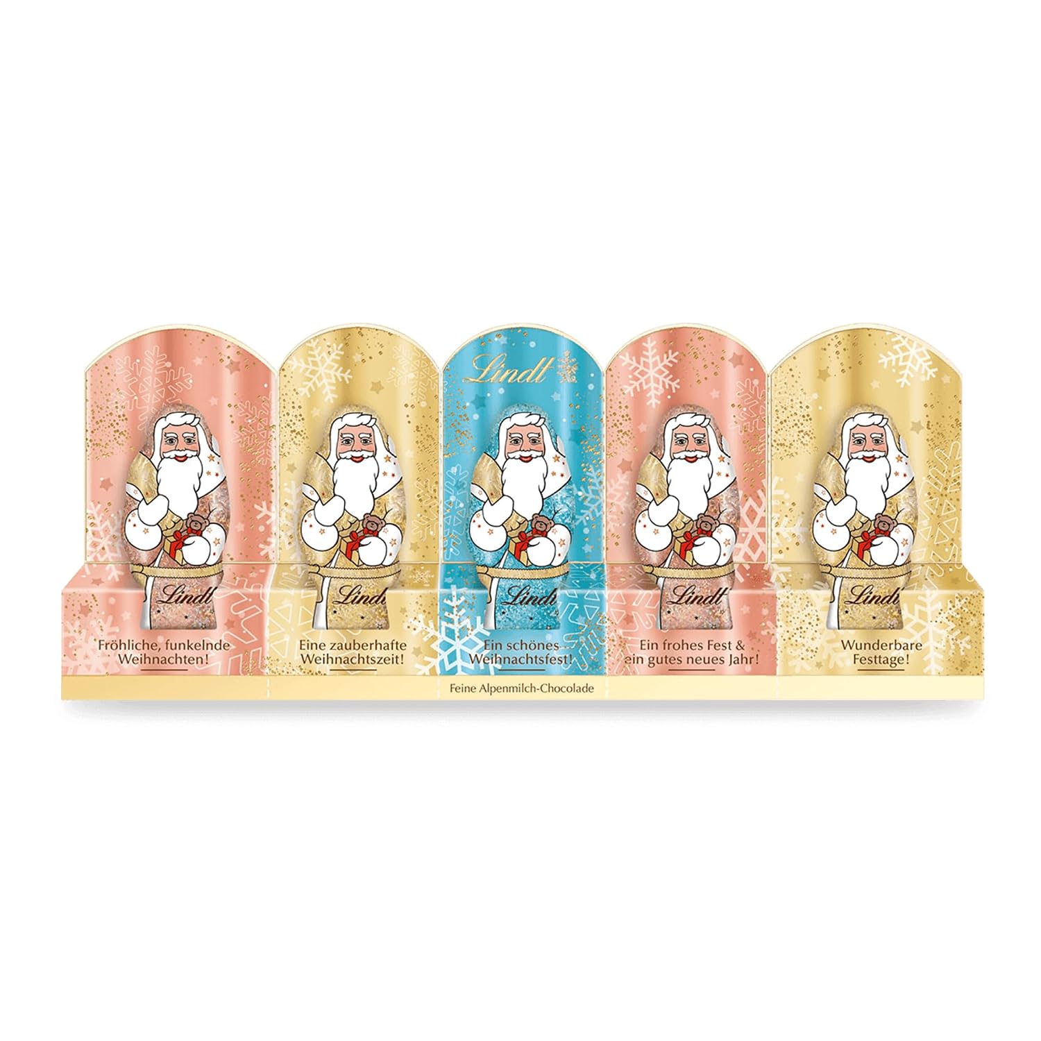 Lindt Mini-Weihnachtsmänner Vollmilch Glamour 50g