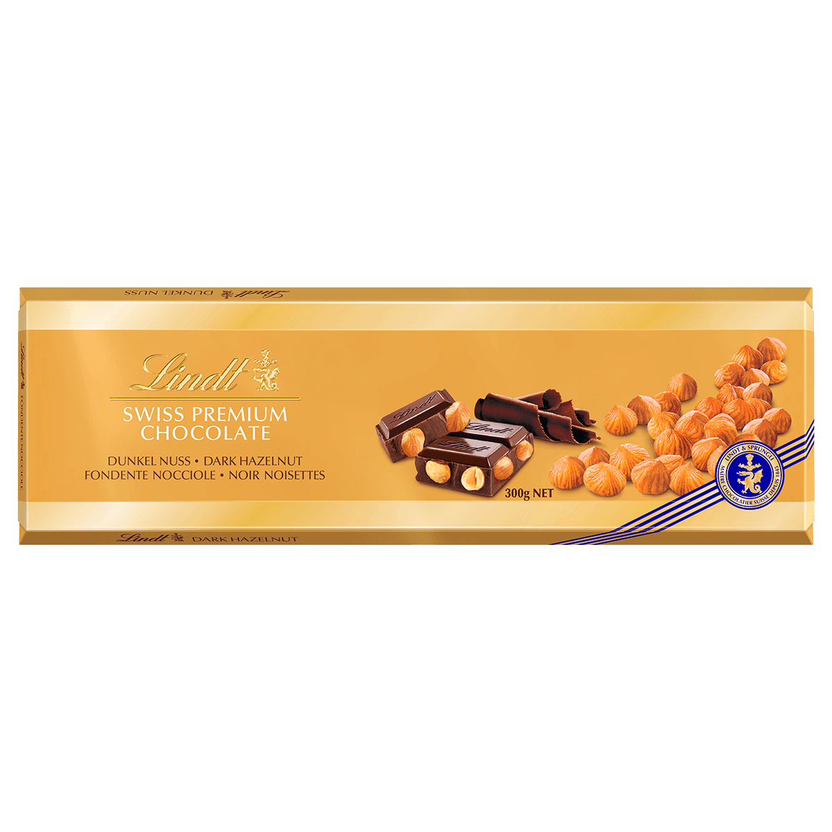 Lindt Goldtafel Dunkel Haselnuss 300g MHD 06/2026