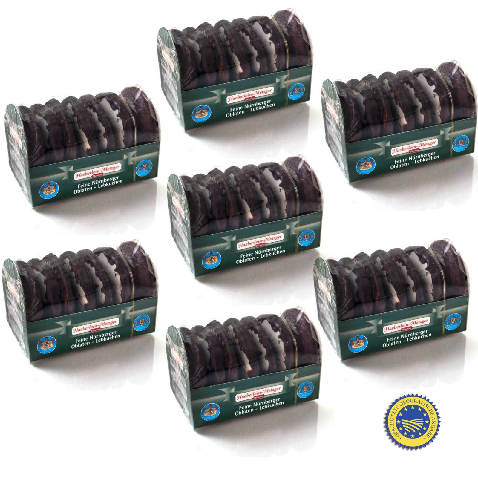 Metzger Feine Nürnberger Oblaten Lebkuchen Haeberlein 7x200g Schoko MHD: 30/04/2026