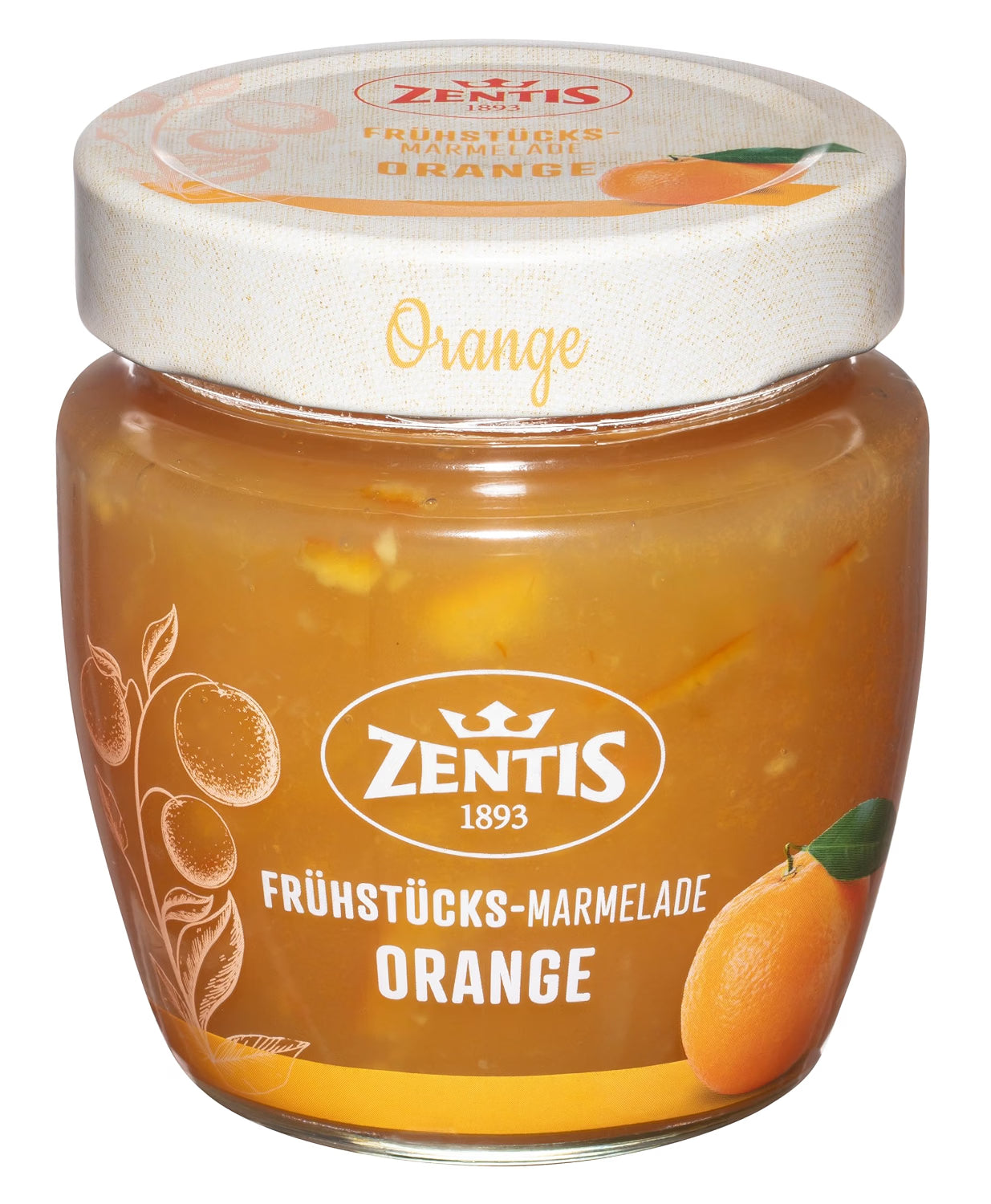 Zentis Frühstücks-Marmelade Orange Brotaufstrich 230g