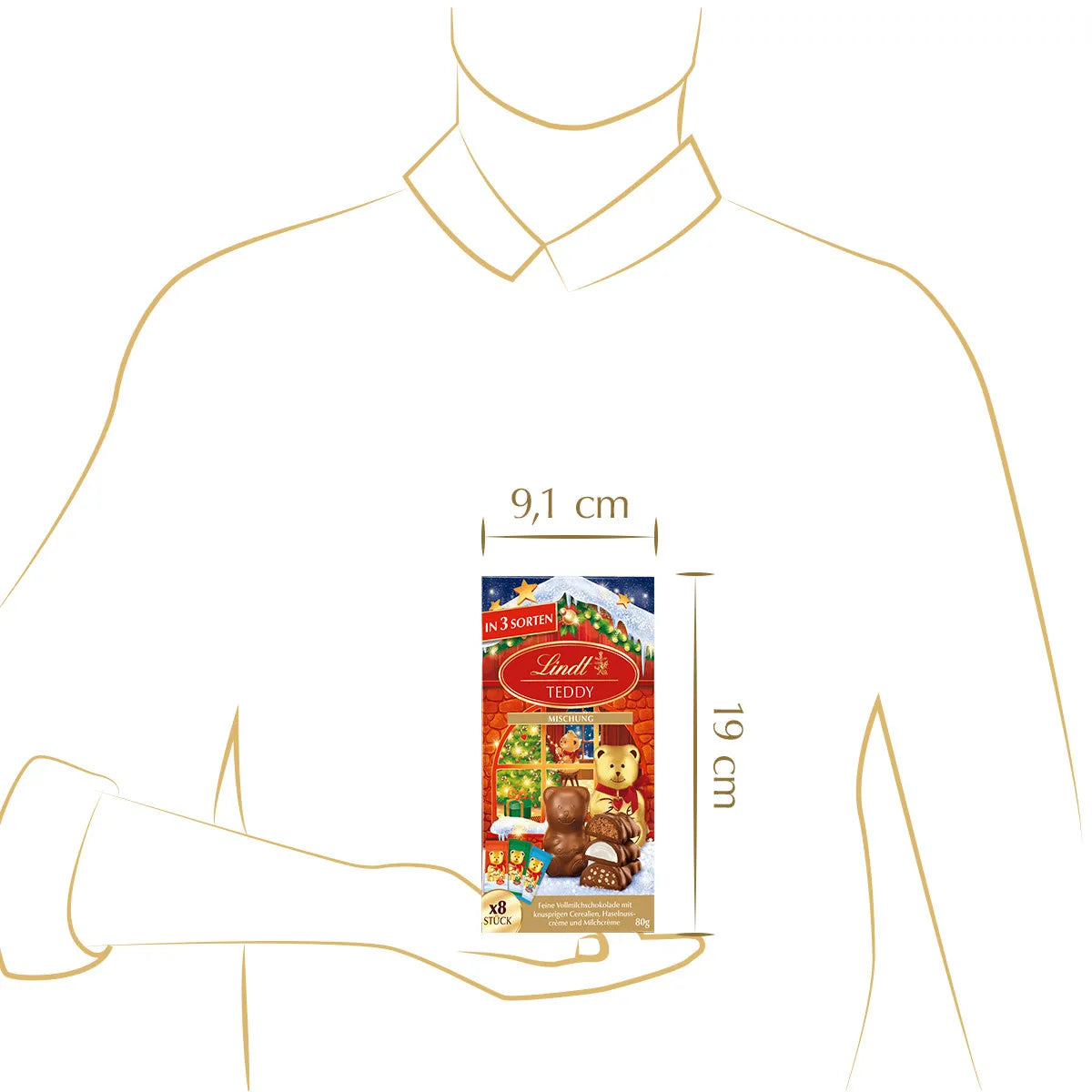 Lindt TEDDY gefüllt. Mischung 79g