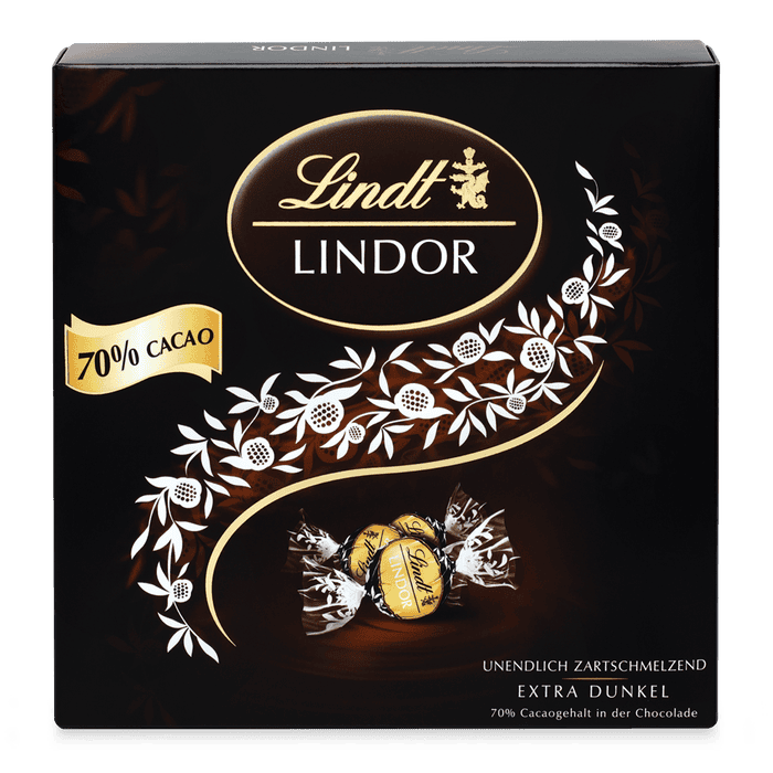 Lindt LINDOR Präsent Box Extra Dark 70% 186g