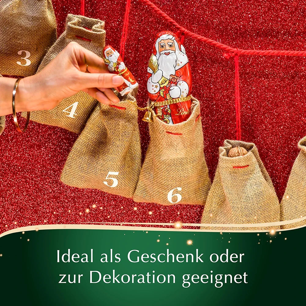 Lindt Weihnachtsmann aus feinster Alpenvollmilch Schokolade 40 g je Santa Claus MHD 2026