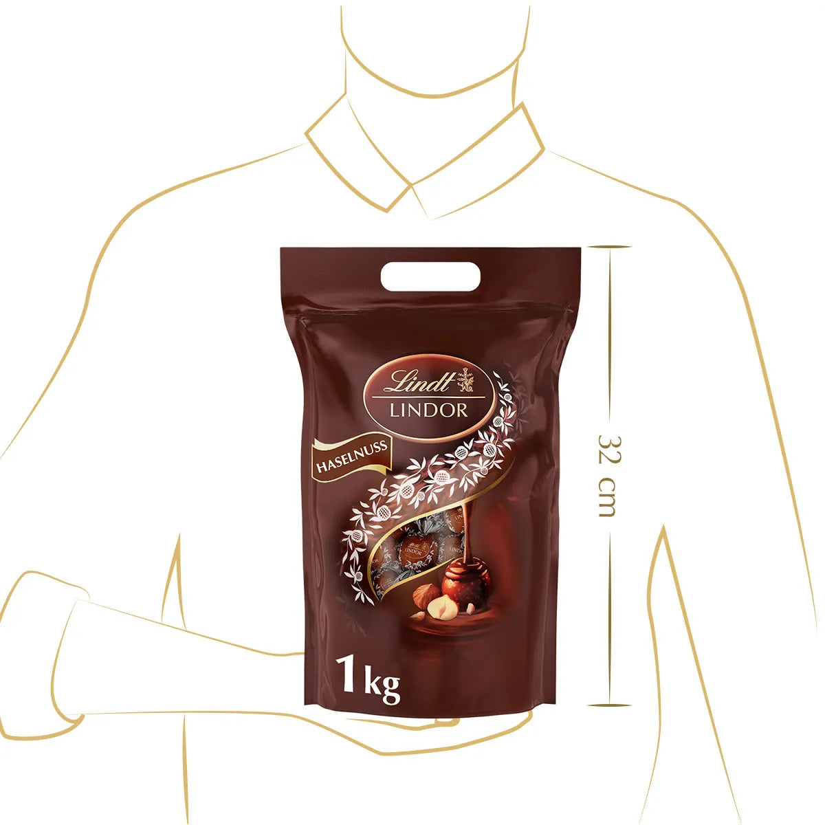 Lindt LINDOR Kugel Beutel Haselnuss 1kg