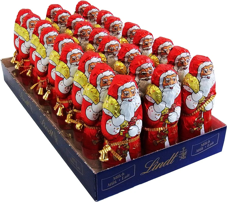 Lindt Weihnachtsmann, 33er Pack (33 x 70g) - aus Alpenvollmilch - MHD 2026