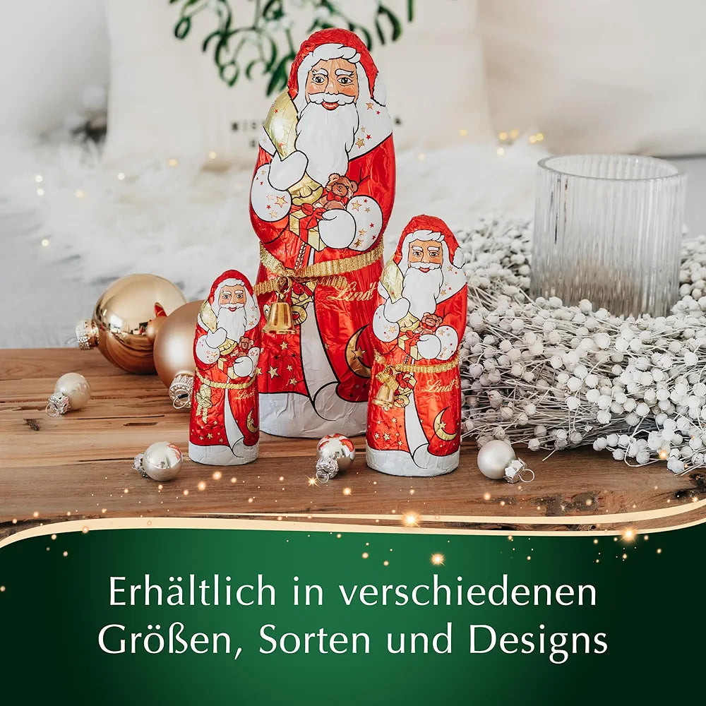 Lindt Weihnachtsmann aus feinster Alpenvollmilch Schokolade 40 g je Santa Claus MHD 2026