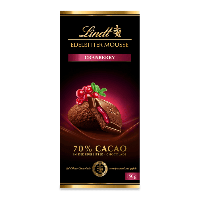 Lindt Edelbitter Mousse Cranberry Tafel 150g