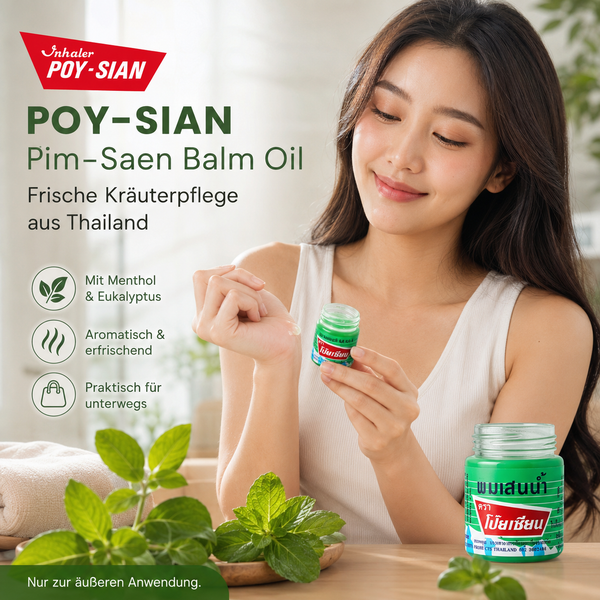 POY-SIAN Pim Saen Cotton Balm Oil – Aromatischer Kräuterbalsam 8ml