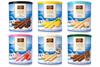 Feiny Biscuit Waffelröllchen 6er Probierpaket – Vanille, Erdbeere, Zitrone, Schokolade, Kakao-Haselnuss & ohne Füllung – 5 x 400 g + 170 g