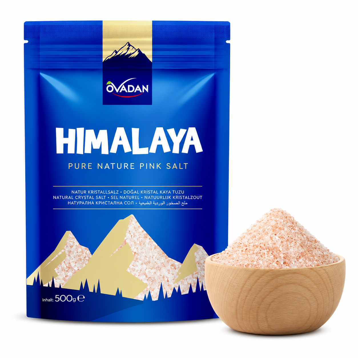 OVADAN Himayala Salz 0,5-1mm Salzkristalle Feinkörnig Naturbelassen 500g