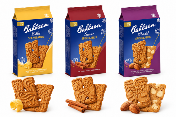 Bahlsen Spekulatius 3er Probierpaket – Butter, Gewürz & Mandel – 3 x 200 g