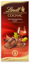 LINDT ALKOHOL TAFELN  in Vollmilch- Schokolade | 3x 100 g Tafel | COGNAC| 300g