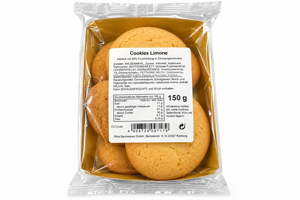 Cookies Limone mit 20% Fruchtfüllung in Zitronengeschmack 150g