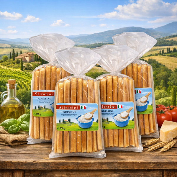 Stiratini | Grissini Brotgebäckstangen mit Meersalz | 4x 250g |  1000g