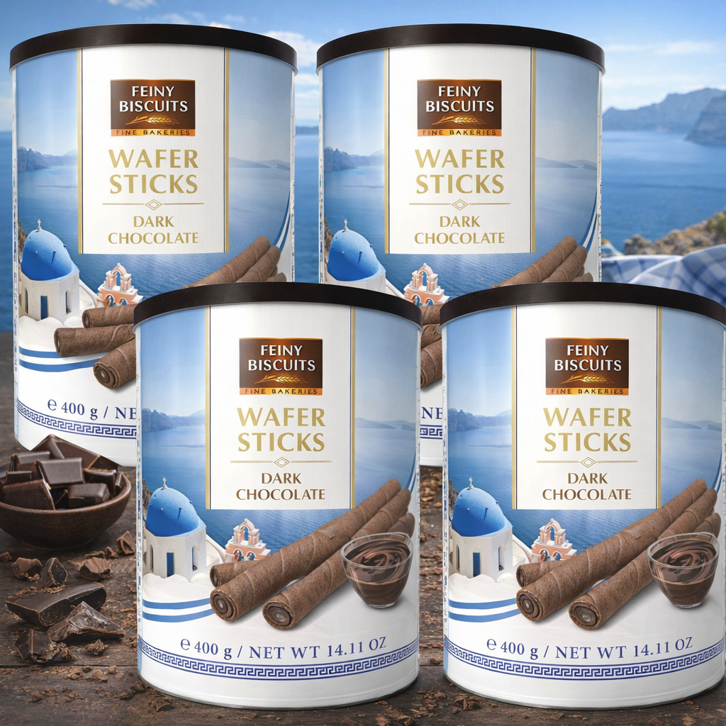 Feiny Biscuit Waffelröllchen mit Zartbitterschokoladencreme 4x400g  |  1600g