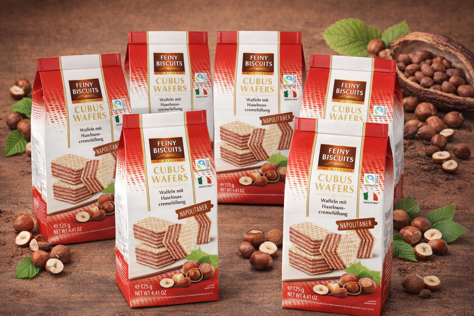 Feiny Biscuit Cubus Wafers Napolitaner 6x 125g | 750g