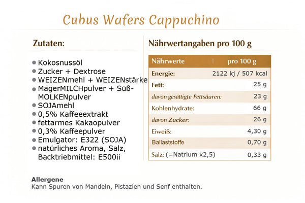 Feiny Biscuit Cubus Wafers Cappuchino 6x 125g | 750g