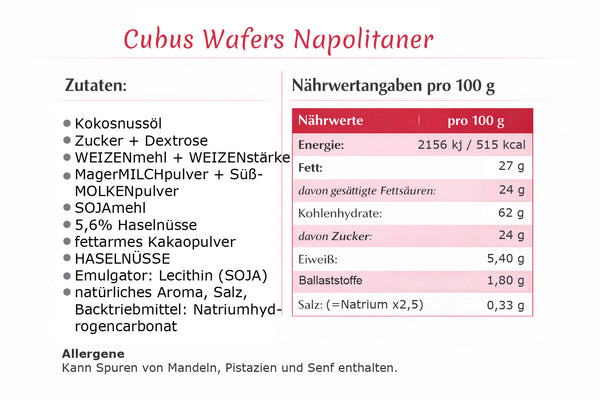 Feiny Biscuit Cubus Wafers Napolitaner 6x 125g | 750g
