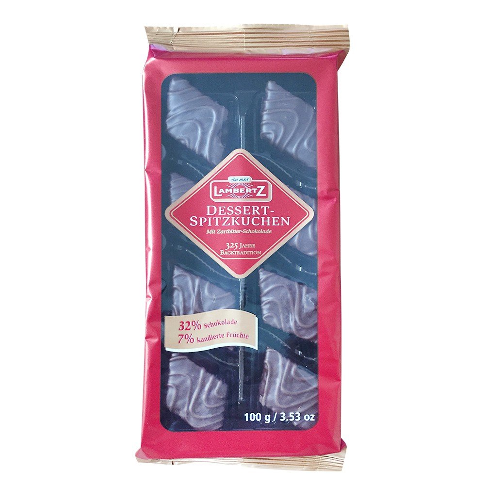 Lambertz Dessert-Spitzkuchen  mit Zartbitter -Schokolade 100g MHD: 04/26