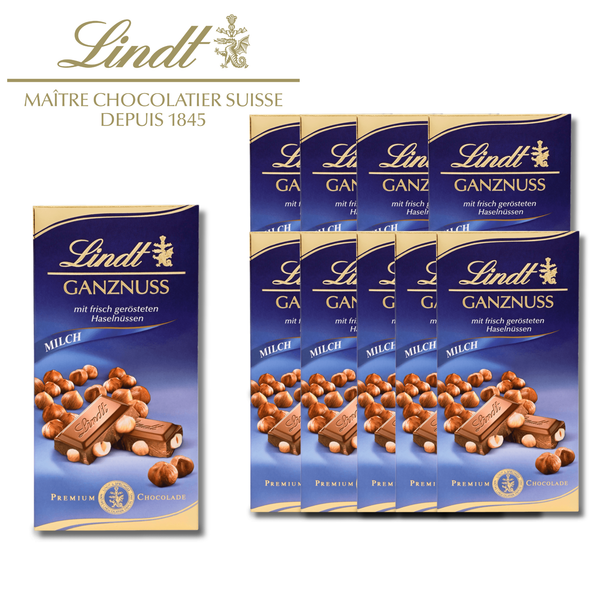 Lindt Ganznuss Tafel 10 x 100g