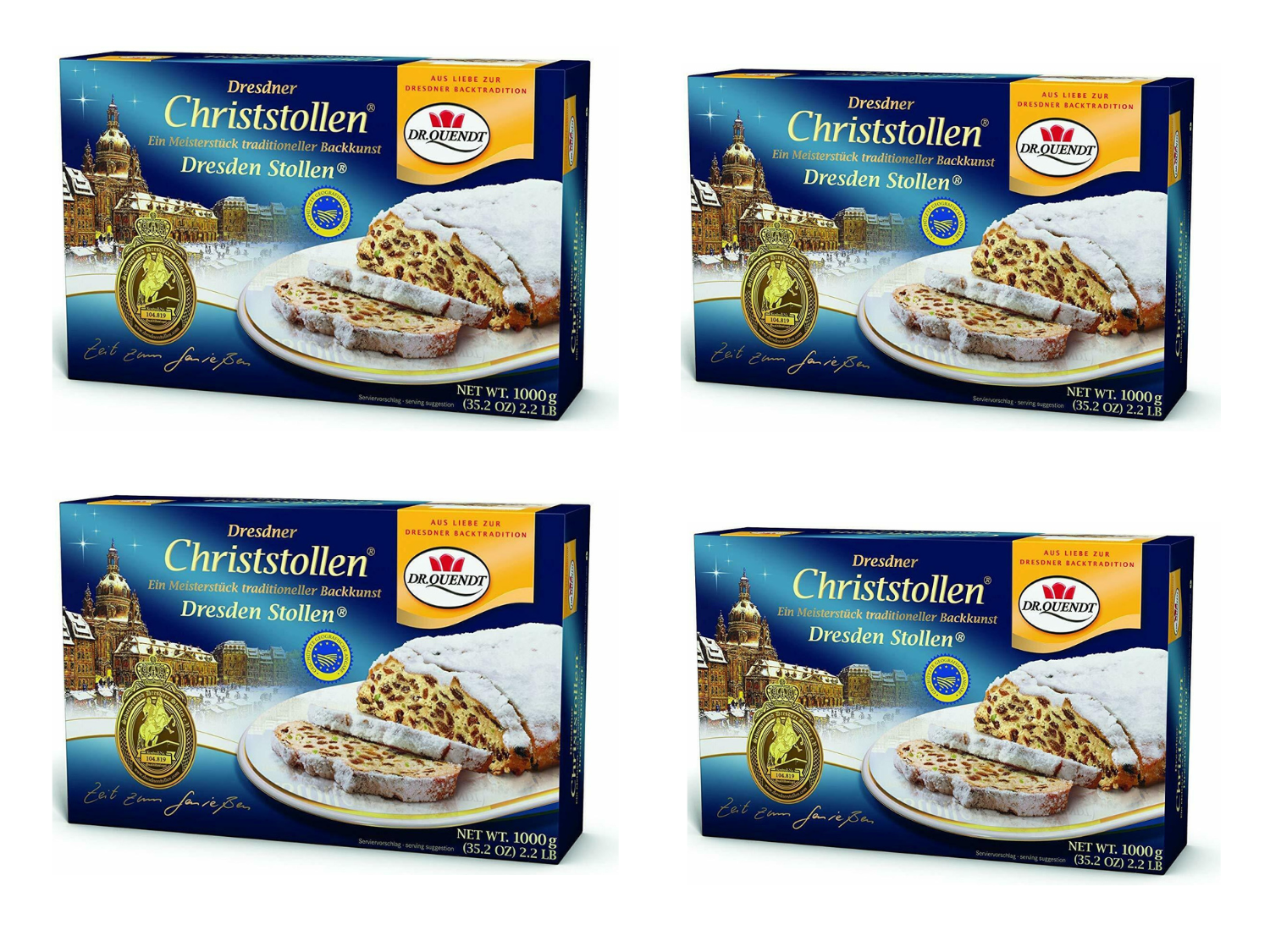 aufbewahrung dresdner stollen Dr. Quendt Original Dresdner Christstollen 1kg