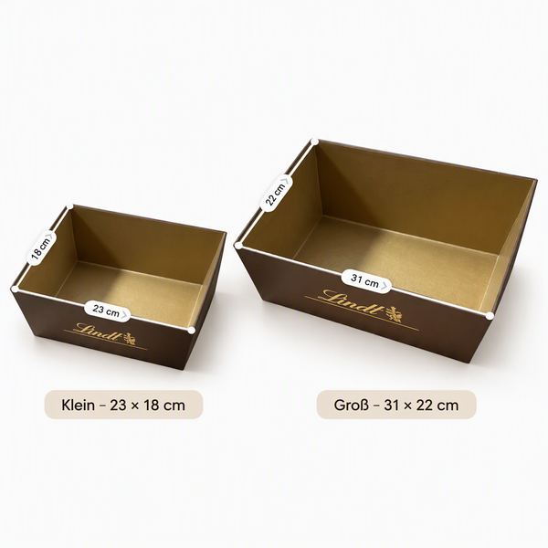 Lindt leere Geschenkbox Hamper Box zum selber befüllen 2 verschiedene Größen verfügbar