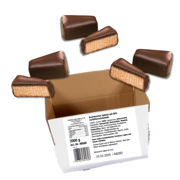 Feinbäckerei Otten Baumkuchenspitzen 50% Zartbitterschokolade 2000g