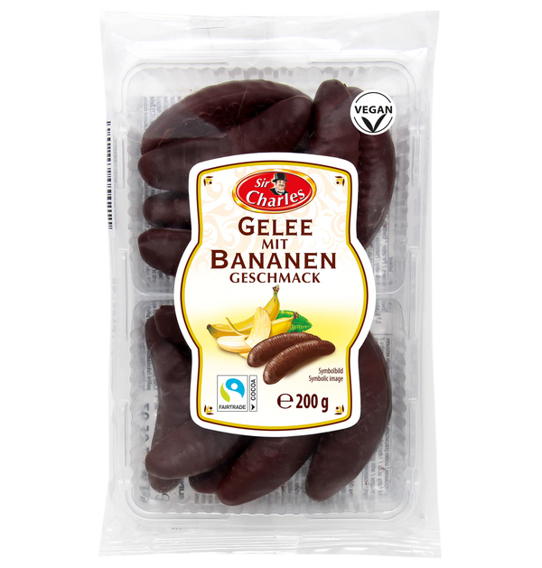 Sir Charles Gelee schokoliert mit Bananengeschmack 200g