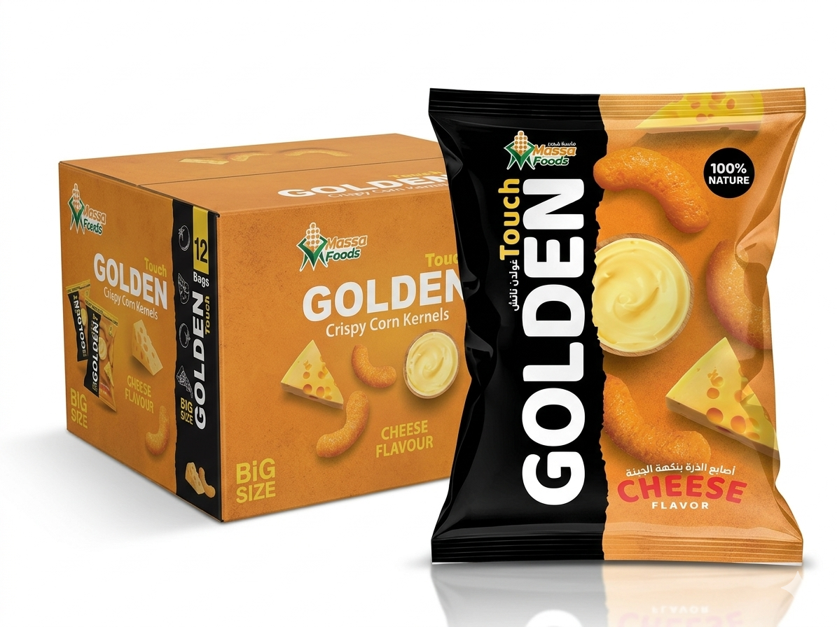 Golden Touch – Knusprige Mais-Sticks (Cheese Flavour) - 12 x 70g
