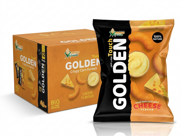 Golden Touch – Knusprige Mais-Sticks (Cheese Flavour) - 12 x 70g