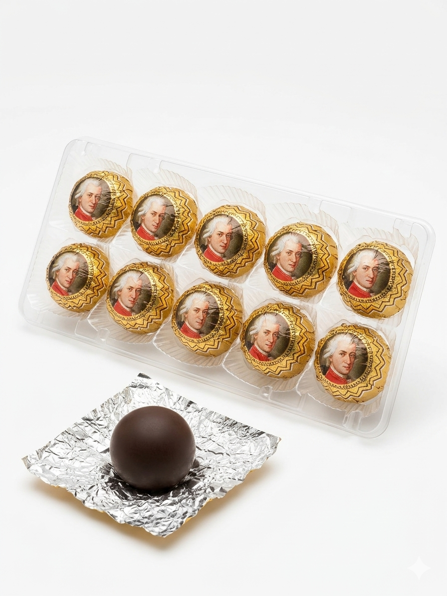 Henry Lambertz Mozart-Kugeln – Zartbitter Feinste Pralinen mit Pistazien-Marzipan und Nougat SE 400g