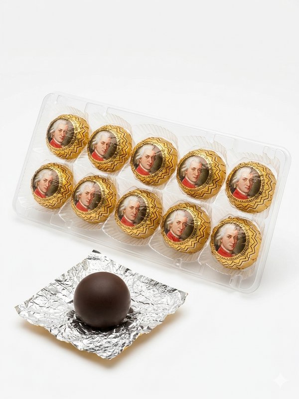 Henry Lambertz Mozart-Kugeln – Zartbitter Feinste Pralinen mit Pistazien-Marzipan und Nougat SE 400g