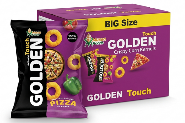 Golden Touch – Knusprige Mais-Ringe (Pizza Flavour) - 12 x 70g