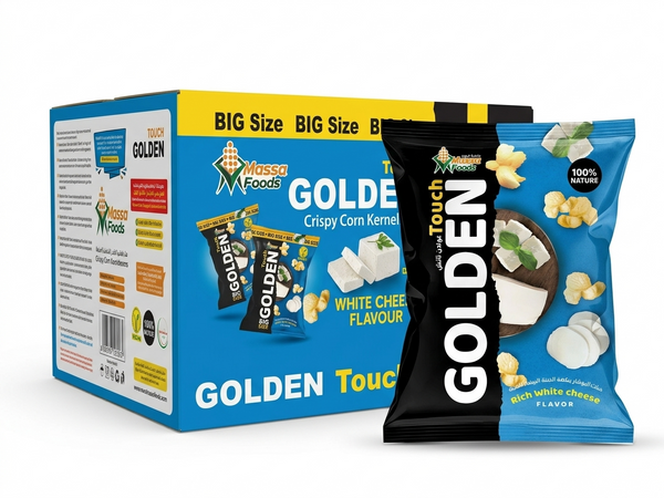 Golden Touch – Knusprige Mais-Popcorn (White Cheese Flavour) - 12 x 70g