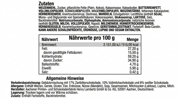 LAMBERTZ 8x250g Compliments Gebäckmischung 2kg Office Box