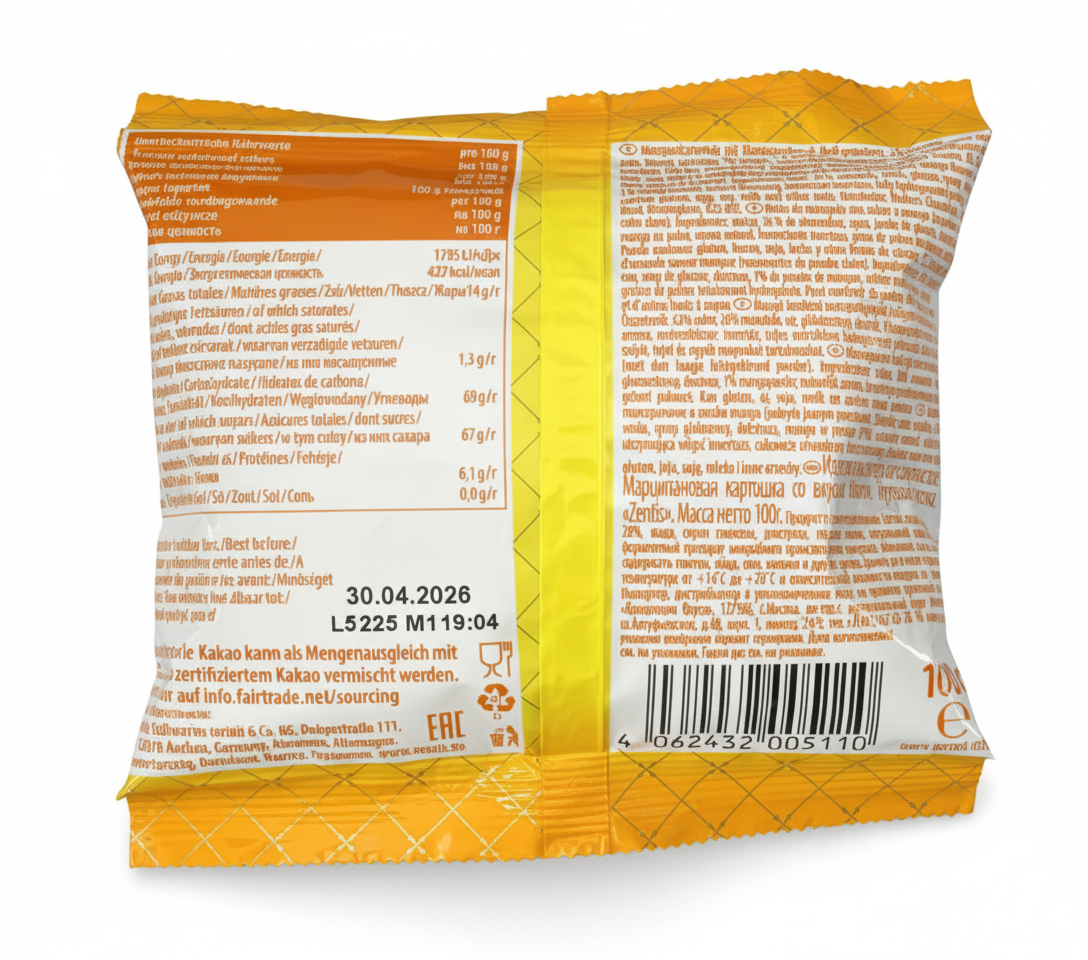 4x 100g Zentis Marzipan Kartoffeln Typ MANGO 400g MHD 30.04.2026