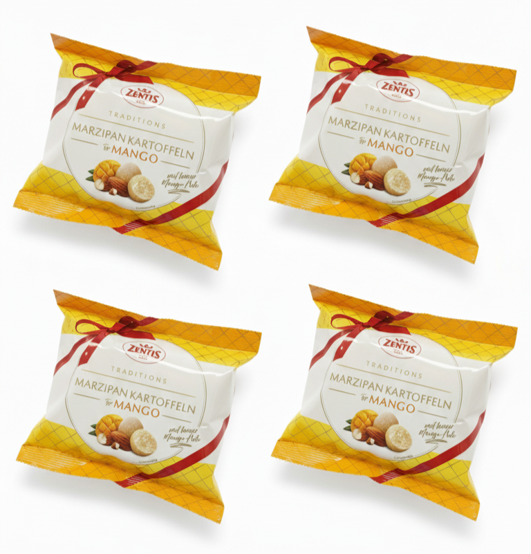 4x 100g Zentis Marzipan Kartoffeln Typ MANGO 400g MHD 30.04.2026