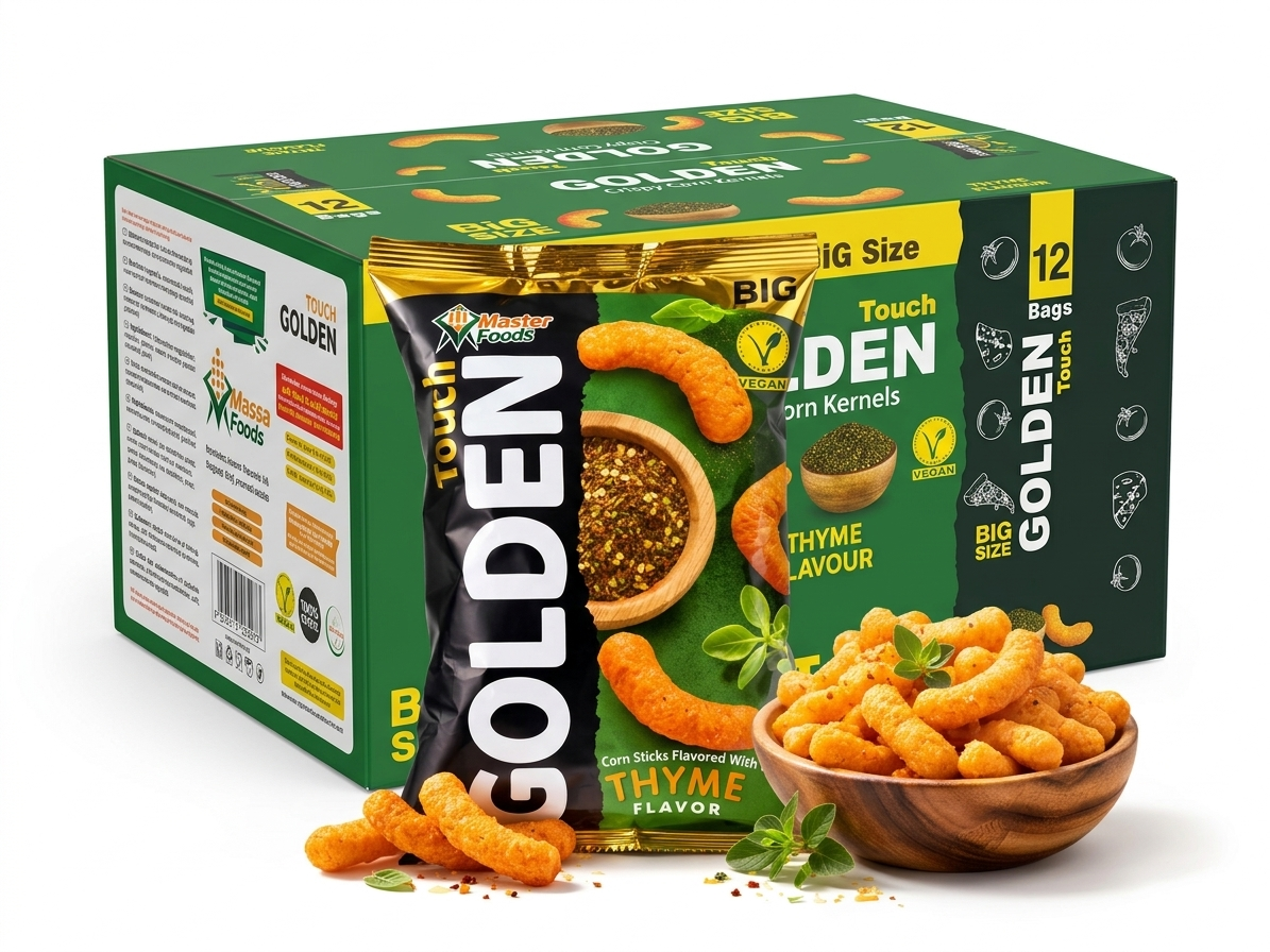 Golden Touch – Knusprige Mais-Sticks (Thyme Flavour) - 12 x 70g