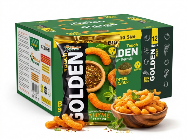 Golden Touch – Knusprige Mais-Sticks (Thyme Flavour) - 12 x 70g