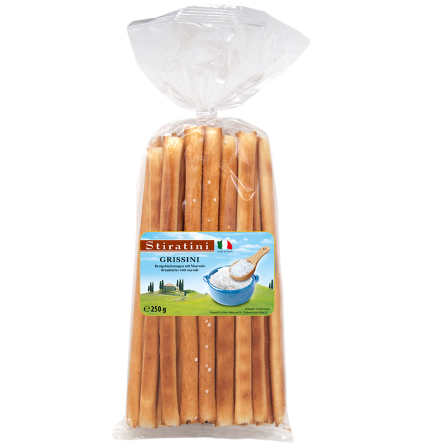 Stiratini | Grissini Brotgebäckstangen mit Meersalz | 4x 250g |  1000g